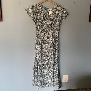 NWT Green and white floral MIDI dress